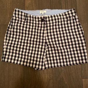 Crown & Ivy black and while buffalo plaid shorts